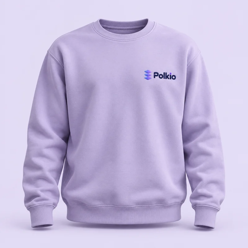 Лавандовый свитшот с вышивкой Polkio